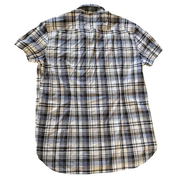 Tommy Hilfiger Men’s Plaid Button Down Shirt XXL Slim Fit Stretch Short Sleeve - Picture 2 of 5